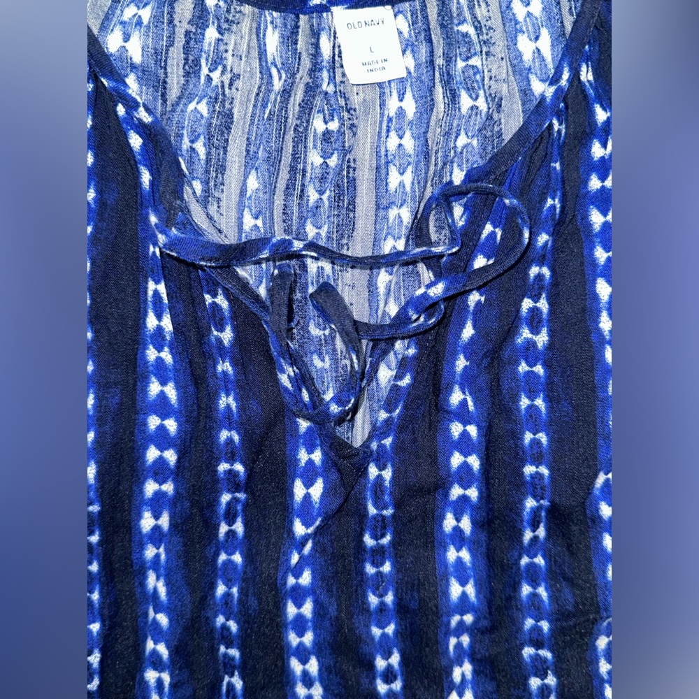Old Navy Large Blue Boho Tie Dye Maxi Dress Women’s - Picture 4 of 8